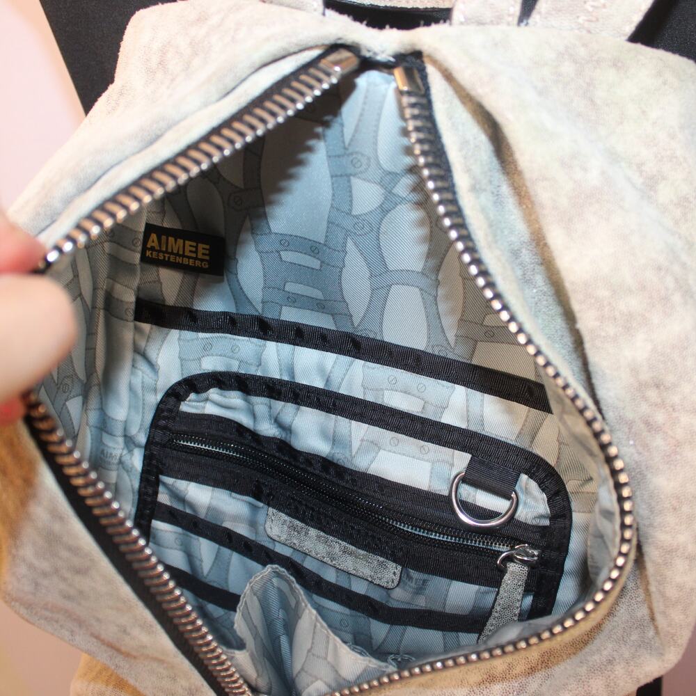 Aimee Kestenberg Gray Convertible Backpack Purse Travel Bag Women’s‎ - Picture 7 of 12